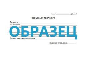 Как оформляется справка от андролога и когда она нужна